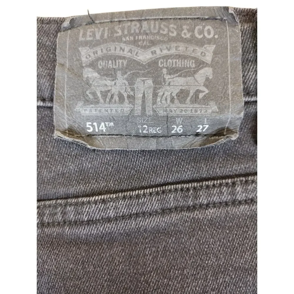 Levi’s 514 Jeans Men’s 26x27 Black Performance Straight Fit Denim Casual